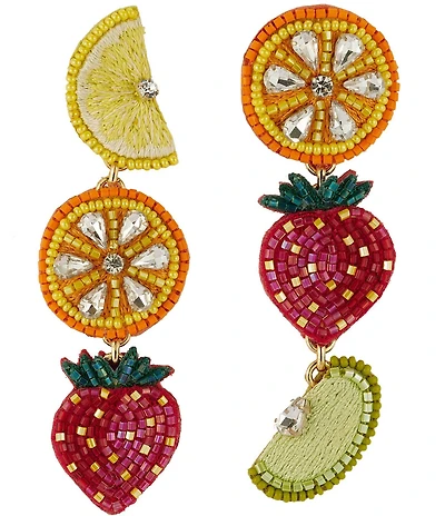 Mignonne Gavigan Alita Fruit Novelty Linear Resort Earrings