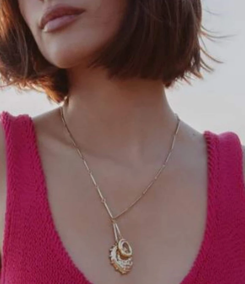 Mignonne Gavigan Blanca Charm Short Pendant Necklace