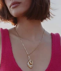 Mignonne Gavigan Blanca Charm Short Pendant Necklace