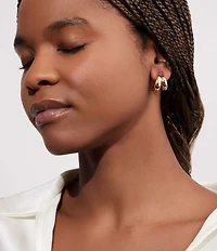 Mignonne Gavigan Canal Sculptural Puffy Hoop Earrings