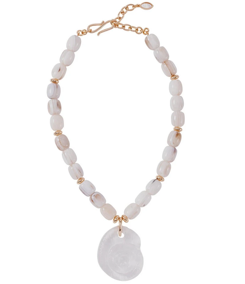 Mignonne Gavigan Claudia Beaded Shell Short Pendant Necklace
