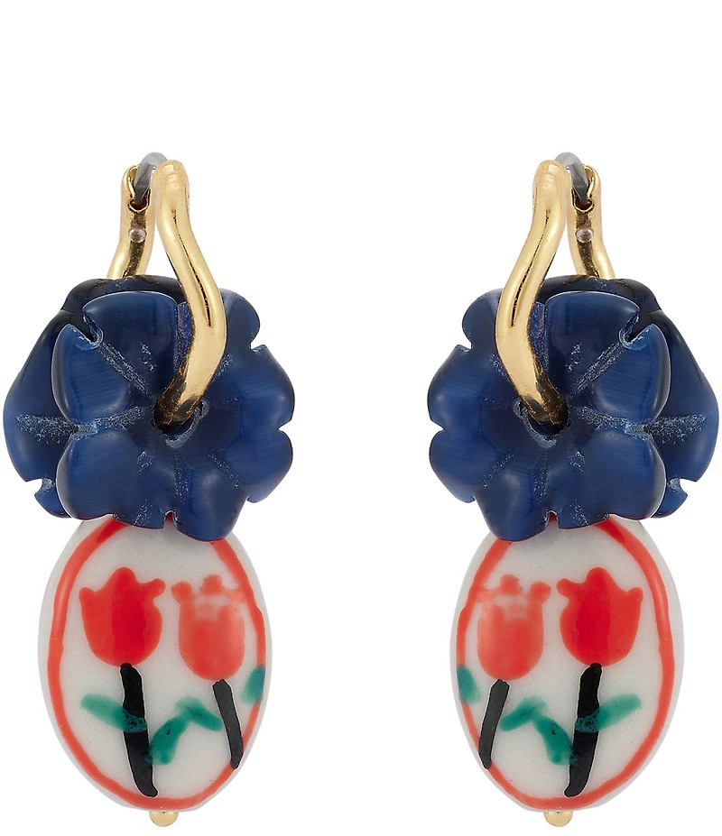 Mignonne Gavigan Dutch Floral Charm Drop Earrings