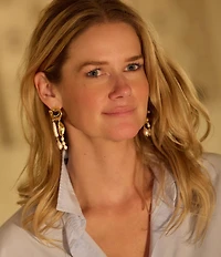 Mignonne Gavigan Eva Freshwater Pearl Mismatched Resort Chandelier Earrings