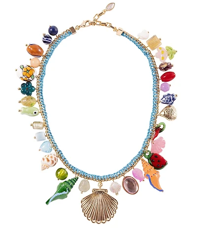 Mignonne Gavigan Gabriella Shell Charm Statement Necklace