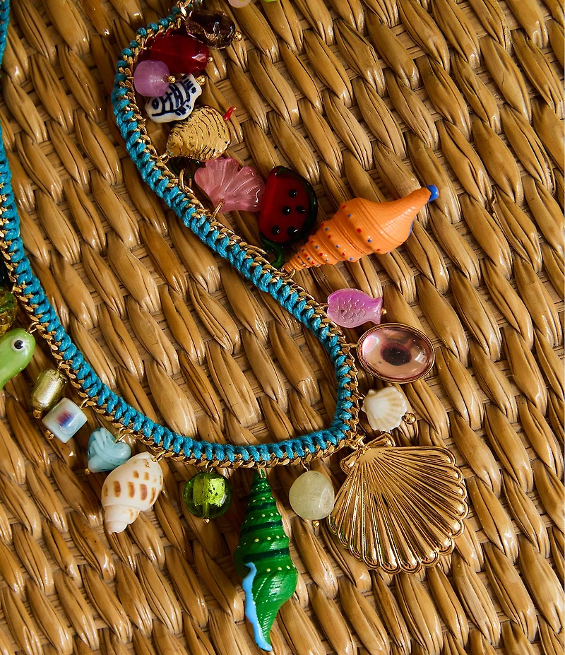 Mignonne Gavigan Gabriella Shell Charm Statement Necklace