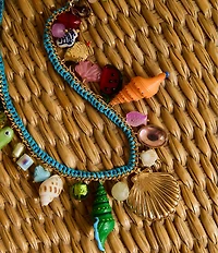 Mignonne Gavigan Gabriella Shell Charm Statement Necklace