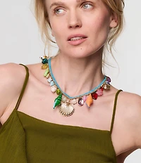 Mignonne Gavigan Gabriella Shell Charm Statement Necklace