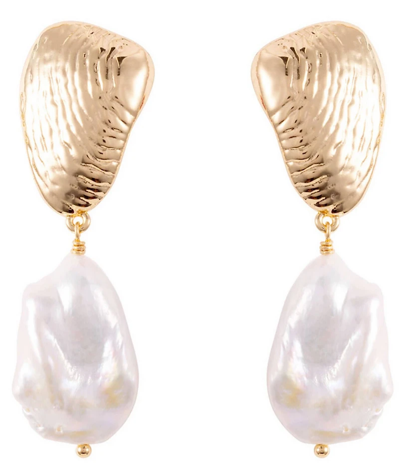 Mignonne Gavigan Gloria Freshwater Pearl Shell Drop Earrings