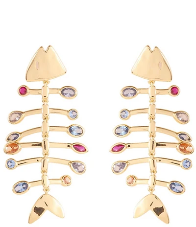 Mignonne Gavigan Josefina Rhinestone Fish Statement Drop Earrings