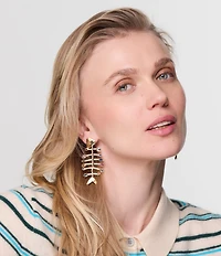 Mignonne Gavigan Josefina Rhinestone Fish Statement Drop Earrings