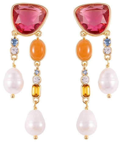 Mignonne Gavigan Luxe Clara Stone and Pearl Drop Earrings