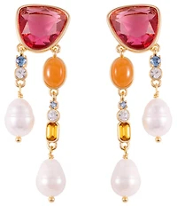 Mignonne Gavigan Luxe Clara Stone and Pearl Drop Earrings