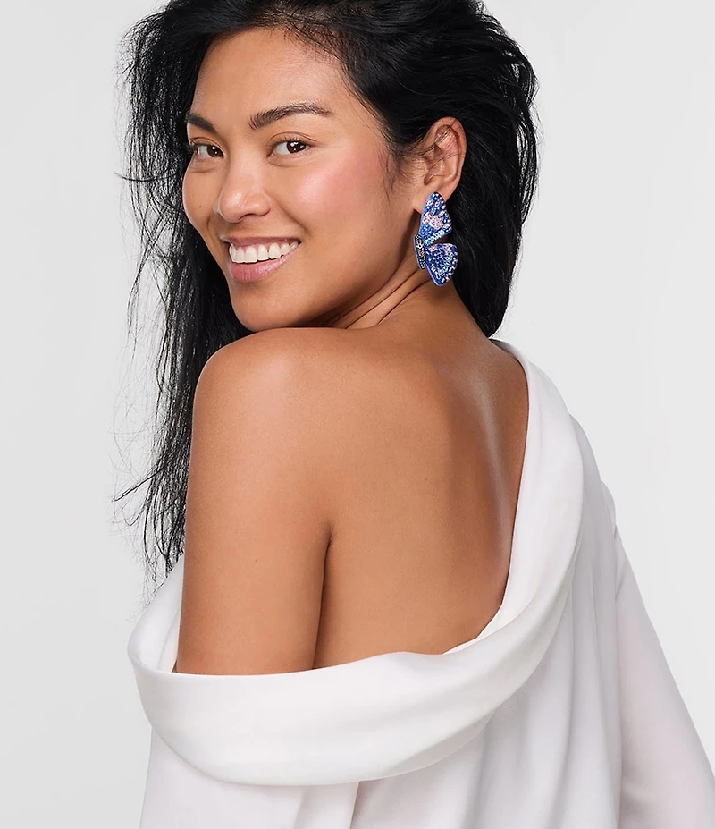 Mignonne Gavigan Mariposa Sequin Butterfly Statement Drop Earrings