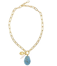Mignonne Gavigan Natalia Charm Short Statement Shell Pendant Necklace