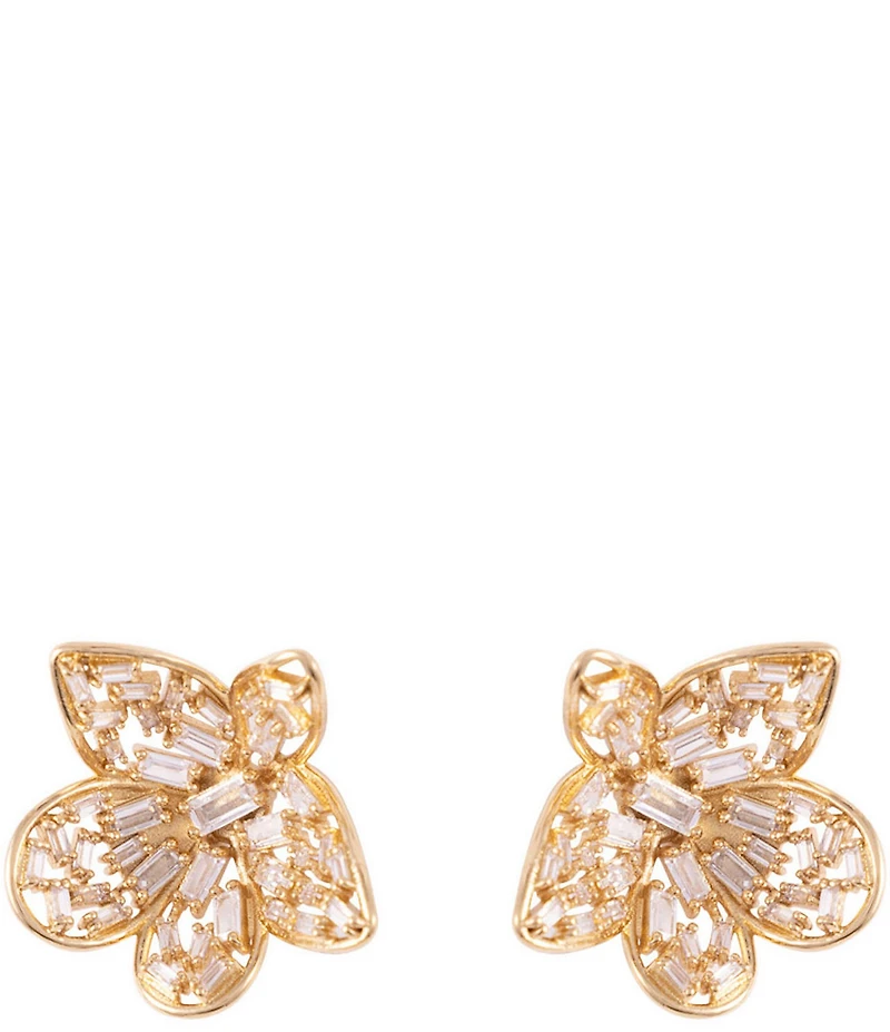 Mignonne Gavigan Nicola CZ Floral Stud Earrings