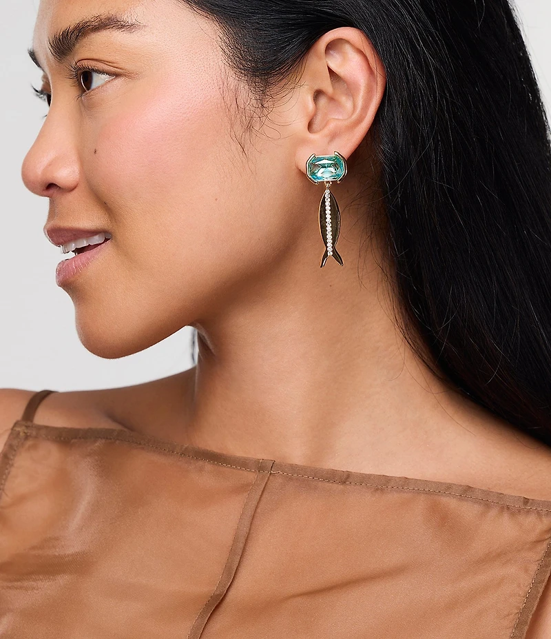 Mignonne Gavigan Paula Fish Mismatch Drop Earrings