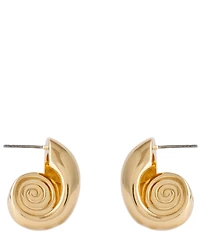 Mignonne Gavigan Pilar Swirl Shell Chunky Novelty Hoop Earrings