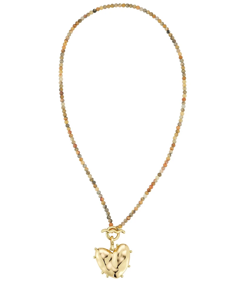Mignonne Gavigan Saylor Beaded Heart Short Pendant Necklace