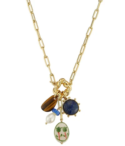 Mignonne Gavigan Wrenley Multi Charm Short Pendant Necklace
