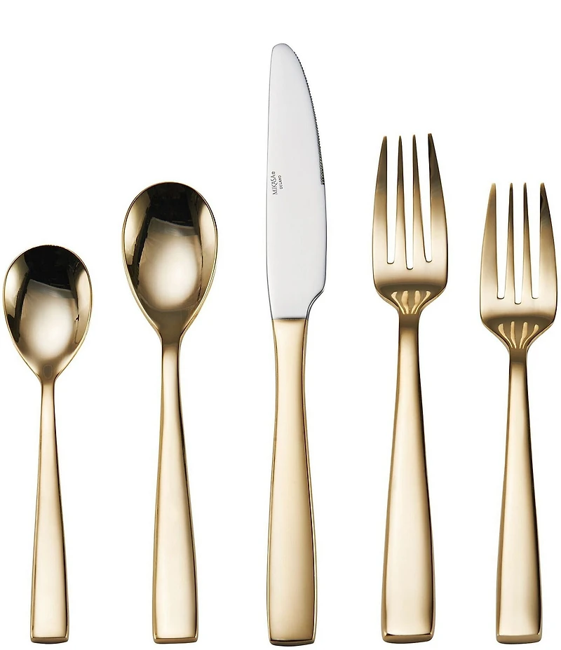 Mikasa Delano Black 20-Piece Stainless Steel Flatware Set
