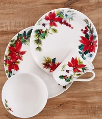 Mikasa Hope And Joy Collection Poinsettia 16-Piece Dinnerware Set