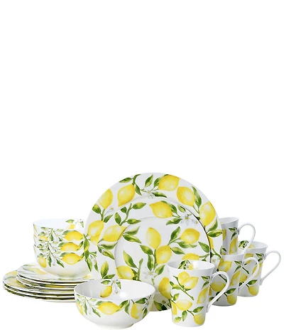 Mikasa Lemons 16-Piece Dinnerware Set, Service for 4