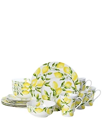 Mikasa Lemons 16-Piece Dinnerware Set, Service for 4