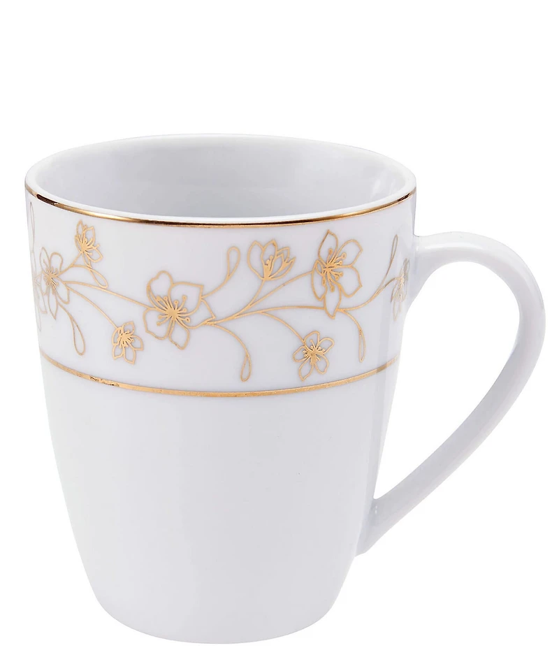 Mikasa Metallic Floral Gold 32-Piece Dinnerware Set