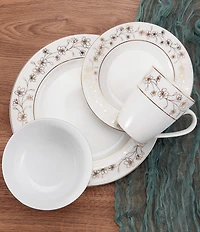 Mikasa Metallic Floral Gold 32-Piece Dinnerware Set