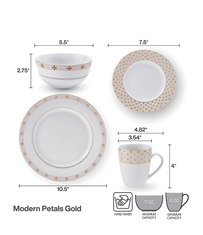 Mikasa Modern Petals 32-Piece Dinnerware Set