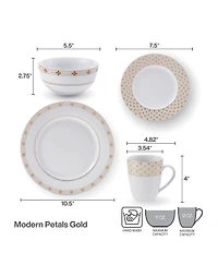 Mikasa Modern Petals 32-Piece Dinnerware Set