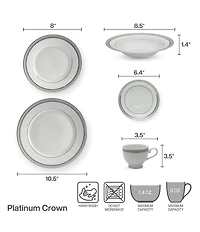 Mikasa Platinum Crown 40-Piece Dinnerware Set