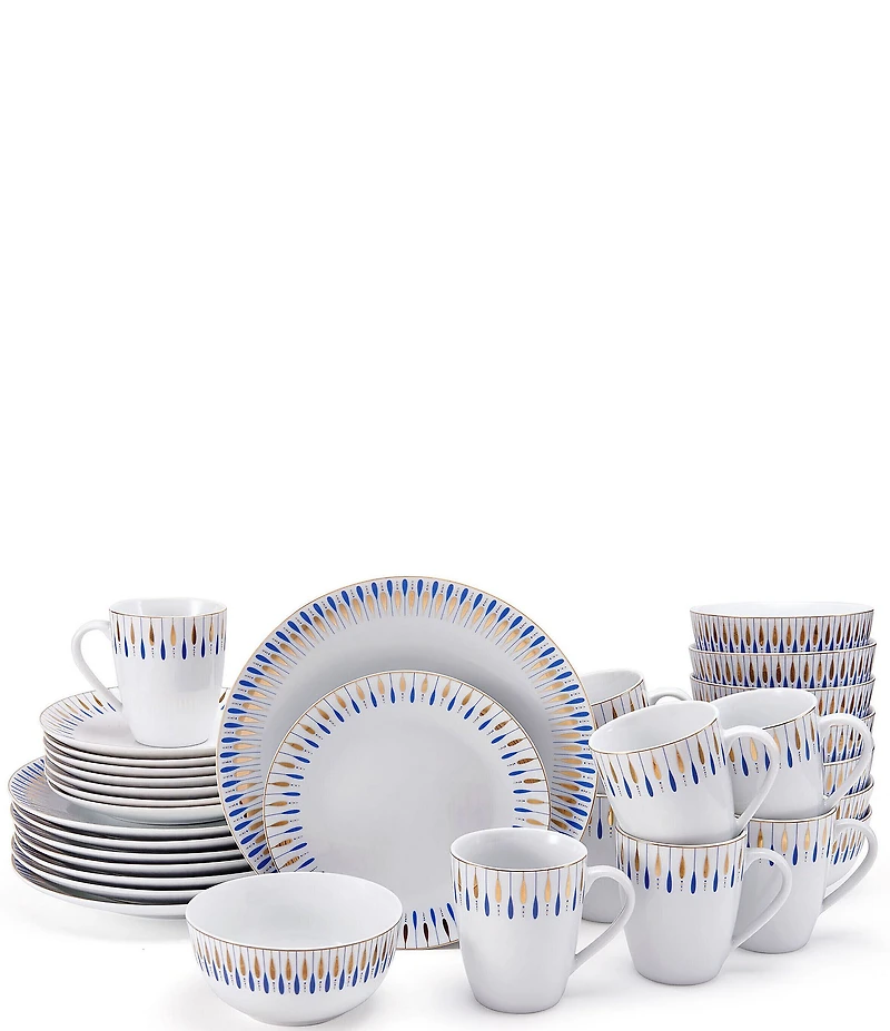 Mikasa Starburst Blue 32-Piece Dinnerware Set