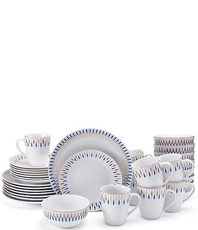Mikasa Starburst Blue 32-Piece Dinnerware Set
