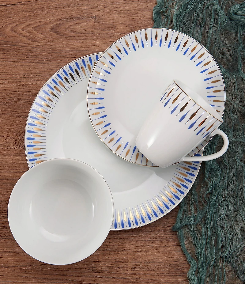 Mikasa Starburst Blue 32-Piece Dinnerware Set