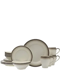 Mikasa Swirl 16-Piece Ombre Dinnerware Set