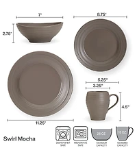 Mikasa Swirl 4-Piece Place Setting