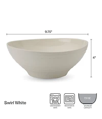 Mikasa Swirl White Round Vegetable Bowl