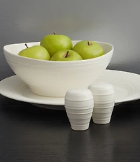 Mikasa Swirl White Round Vegetable Bowl