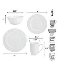 Mikasa Trellis 16-Piece Dinnerware Set