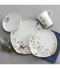 Mikasa Wildflower Garden Square 16-Piece Dinnerware Set, Service for 4