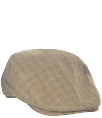 Biltmore by Dorfman Milano Linen Plaid Ivy Cap