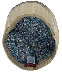 Biltmore by Dorfman Milano Linen Plaid Ivy Cap