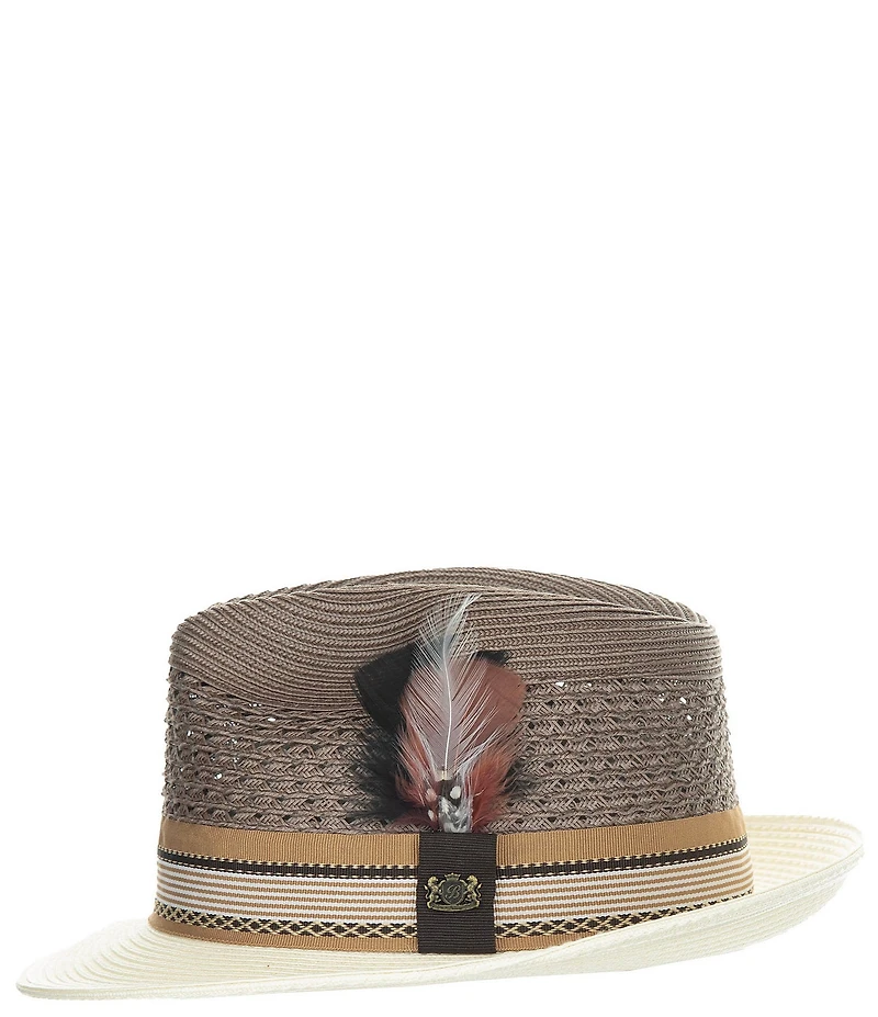 Biltmore by Dorfman Milano Straw Braided Fedora Hat