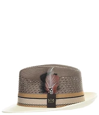 Biltmore by Dorfman Milano Straw Braided Fedora Hat