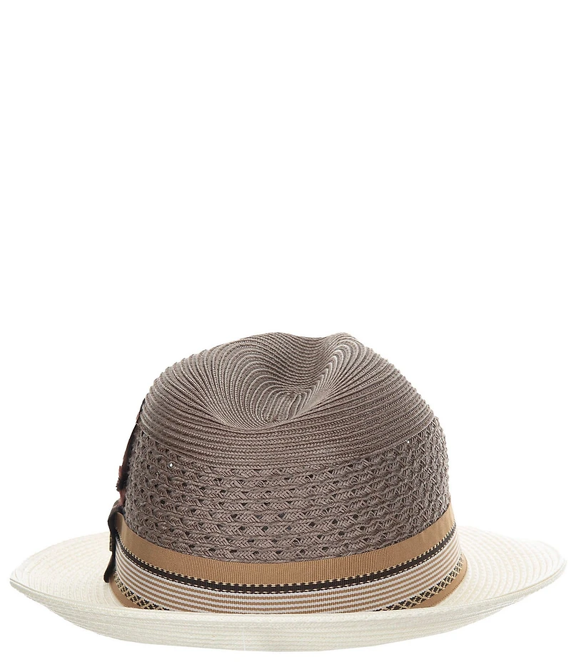 Biltmore by Dorfman Milano Straw Braided Fedora Hat