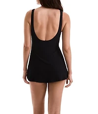 Mimi Flamingo Harper Square Neck One Piece Swim Dress