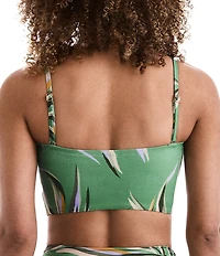Mimi Flamingo Printed Soleil V-Neck Convertible Straps Midkini Swim Top