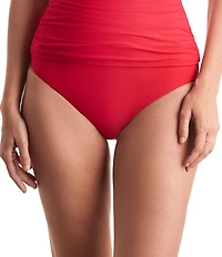 Mimi Flamingo Soleil Solids Logan High Waist Hipster Swim Bottom