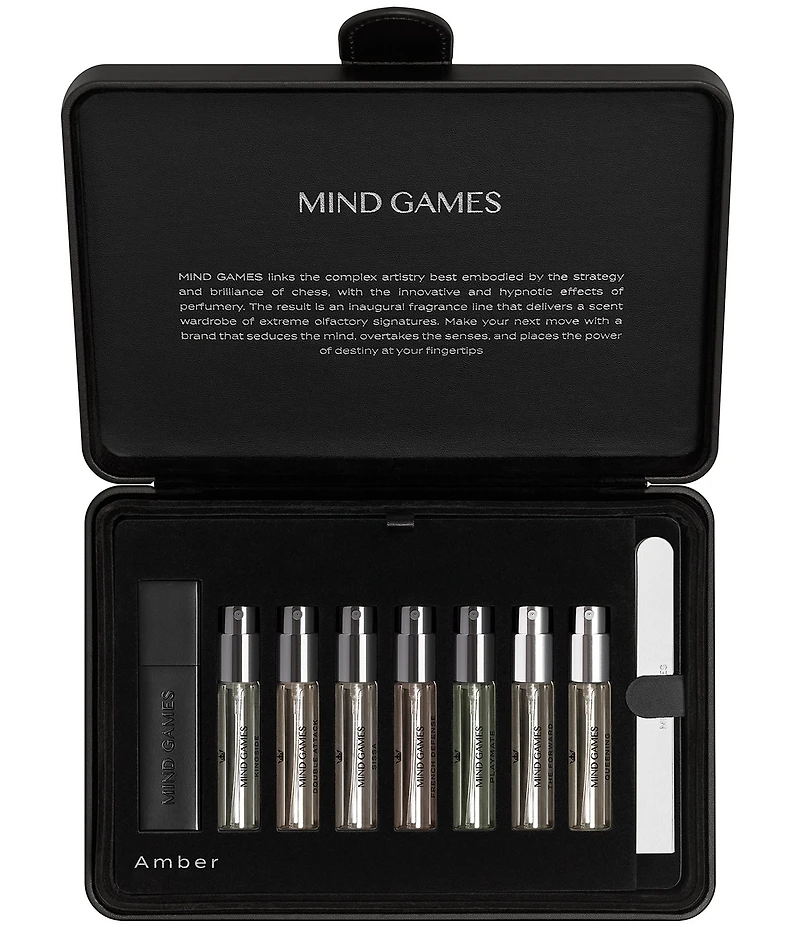 MIND GAMES 7-Piece Amber Olfactive Discovery Fragrance Set